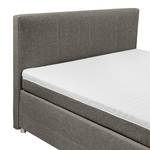 Boxspringbett Kapae Flachgewebe Luara: Anthrazit - 180 x 200cm