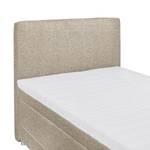 Boxspringbett Kapae Flachgewebe Luara: Sand - 120 x 200cm