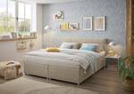 Lit boxspring Kapae Tissu Luara: Sable - 160 x 200cm