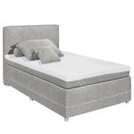 Boxspringbett Kapae Flachgewebe Luara: Grau - 120 x 200cm