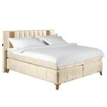 Letto boxspring Mavros Microfibra Valeria: crema