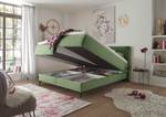 Lit boxspring Katalat Tissu Luara: Vert olive - 160 x 200cm