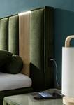 Letto boxspring Mavros Microfibra Valeria: verde muschio