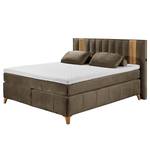 Boxspringbett Mavros Microfaser Valeria: Steingrau