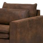 Fauteuil Dailman Microfibre Goda: Marron chocolat