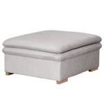 Gestoffeerde hocker Dailman Corduroy Lola: Lichtgrijs - 105 x 90 cm