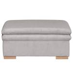 Gestoffeerde hocker Dailman Corduroy Lola: Lichtgrijs - 105 x 90 cm