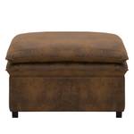 Gestoffeerde hocker Dailman Microvezel Goda: Chocoladebruin - 80 x 80 cm