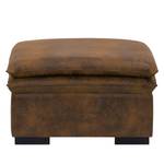 Gestoffeerde hocker Dailman Microvezel Goda: Chocoladebruin - 80 x 80 cm