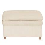 Polsterhocker Dailman Cordstoff Lola: Creme - 80 x 80 cm