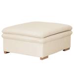 Gestoffeerde hocker Dailman Corduroy Lola: Crèmekleurig - 105 x 90 cm