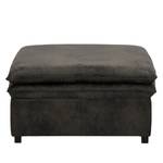 Repose-pieds capitonné Dailman Microfibre Goda: Anthracite - 105 x 90 cm