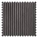 Gestoffeerde hocker Dailman Corduroy Lola: Grijs - 80 x 80 cm