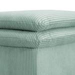 Gestoffeerde hocker Dailman Corduroy Lola: Lichtblauw - 105 x 90 cm