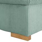 Gestoffeerde hocker Dailman Corduroy Lola: Lichtblauw - 105 x 90 cm