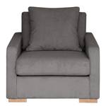 Fauteuil Lennox Velours côtelé Lola: Gris