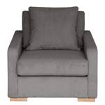 Fauteuil Lennox Velours côtelé Lola: Gris