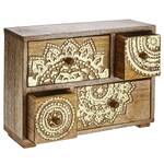 Deko-Schrank BALI Mangoholz - Braun/Gold