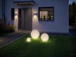 Padverlichting Plug & Shine Globe kunststof - wit - Diameter: 40 cm