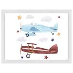 Quadro Fly & Dream Faggio massello / Vetro acrilico - Bianco - 33 x 43 cm