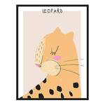 Afbeelding Sleepy Leopard massief beukenhout/acrylglas - zwart - 63 x 83 cm