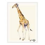 Afbeelding Giraffe massief beukenhout/acrylglas - wit - 63 x 83 cm