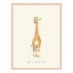 Afbeelding Petit Giraffe massief beukenhout/acrylglas - naturel - 63 x 83 cm