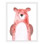 Quadro Bear Faggio massello / Vetro acrilico - Bianco - 43 x 53 cm