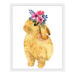 Quadro Little Bunny Faggio massello / Vetro acrilico - Bianco - 43 x 53 cm