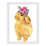 Quadro Little Bunny Faggio massello / Vetro acrilico - Bianco - 33 x 43 cm