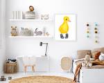 Tableau déco Little Funny Duckling Hêtre massif / Plexiglas - Blanc - 43 x 53 cm