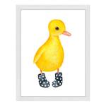 Tableau déco Little Funny Duckling Hêtre massif / Plexiglas - Blanc - 33 x 43 cm