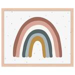 Quadro Pastel Colors Rainbow Faggio massello / Vetro acrilico - Naturale - 43 x 53 cm