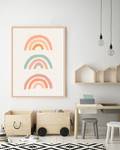 Quadro The Rainbows Faggio massello / Vetro acrilico - Naturale - 63 x 83 cm