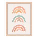 Quadro The Rainbows Faggio massello / Vetro acrilico - Naturale - 33 x 43 cm