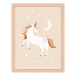 Quadro I Love Unicorns Faggio massello / Vetro acrilico - Naturale - 33 x 43 cm