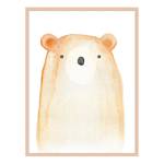 Afbeelding Cute Bear massief beukenhout/acrylglas - naturel - 63 x 83 cm