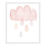 Afbeelding Sweet Rain massief beukenhout/acrylglas - wit - 53 x 63 cm