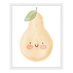 Quadro Hello Pear Faggio massello / Vetro acrilico - Bianco - 43 x 53 cm