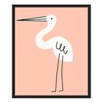 Quadro Modern Stork Faggio massello / Vetro acrilico - Nero - 53 x 63 cm