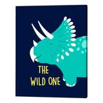 Impression sur toile The Wild One Pin massif / Lin - Bleu - 60 x 80 cm