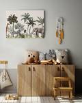 Afbeelding Jungle Animals massief grenenhout/linnen - beige - 40 x 50 cm