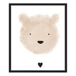 Bild Beary Love Buche Massiv / Acrylglas - Schwarz - 53 x 63 cm