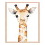 Bild The Giraffe Buche Massiv / Acrylglas - Naturell - 53 x 63 cm