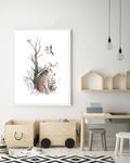 Quadro Scandinavian Bear Faggio massello / Vetro acrilico - Bianco - 63 x 83 cm