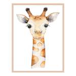 Afbeelding The Giraffe massief beukenhout/acrylglas - naturel - 63 x 83 cm