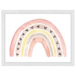 Quadro Cute Rainbow Faggio massello / Vetro acrilico - Bianco - 33 x 43 cm