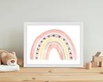 Quadro Cute Rainbow Faggio massello / Vetro acrilico - Bianco - 33 x 43 cm