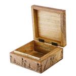 Contenitore FLOWER BOX Legno di mango - 14 x 14 cm