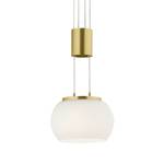 LED-plafondlamp Madison opaalglas/aluminium - Messing - Aantal lichtbronnen: 1